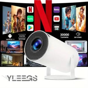 Mini tragbarer 1080P Smart-Projektor – 4K-Decodierung, WiFi6 & Bluetooth 5.0, 180° drehbar, Android 11.0 System – Perfekt als Valentinstagsgeschenk für Zuhause